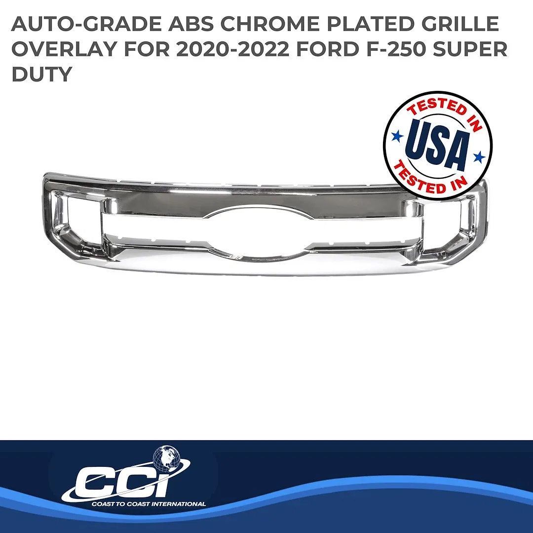 GI174 – COAST2COAST Grille Insert, Overlay 1 Piece Bar Style Chrome Plated ABS Plastic - view 2